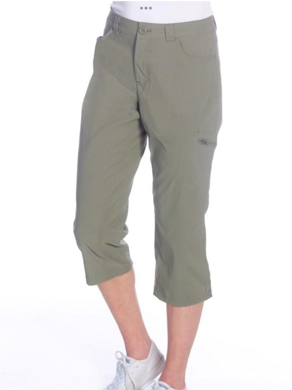 Eddie Bauer Olive Green Women's Crop Utility Pants